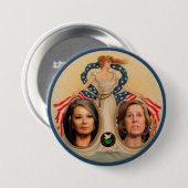 Badge Rond 7,6 Cm Roseanne Barr/Cindy Sheehan 2012 (Devant & derrière)