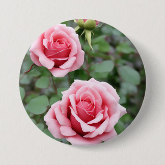 Badge Rond 7,6 Cm Roses 