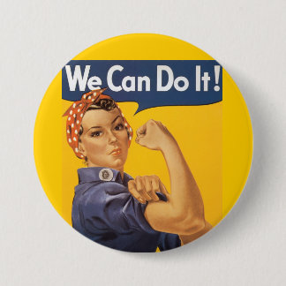 Badge Rond 7,6 Cm Rosie le Riveter "Nous pouvons le faire"