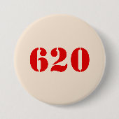 Badge Rond 7,6 Cm rouge 620 (Devant)