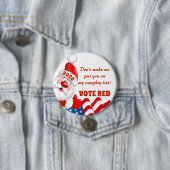 BADGE ROND 7,6 CM ROUGE DE VOTE - ÉLECTIONS DU RÉPUBLICAIN 2020 (En situation)