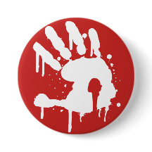 Rouge "jamais encore" bouton blanc de logo