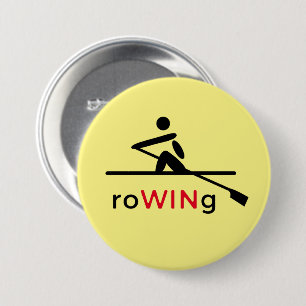 Badge Rond 7,6 Cm RoWINg Jaune de motivation