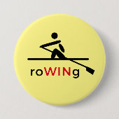 Badge Rond 7,6 Cm RoWINg Jaune de motivation (Devant)