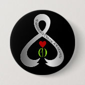 Badge Rond 7,6 Cm Ruban de sensibilisation de Parkinson (Devant)