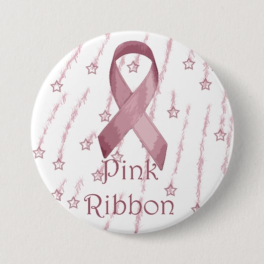 Badge Rond 7,6 Cm Ruban rose (Devant)