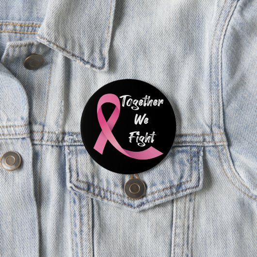 Badge Rond 7,6 Cm Ruban rose Femmes Sensibilisation au cancer Cancer (En situation)