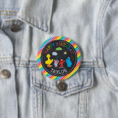 Badge Rond 7,6 Cm Rue Sésame | Amis sésame (En situation)