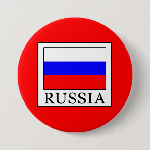 Badge Rond 7,6 Cm Russie