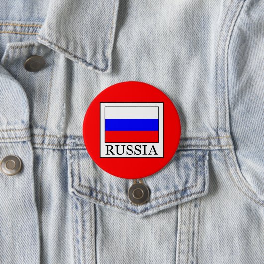 Badge Rond 7,6 Cm Russie (En situation)