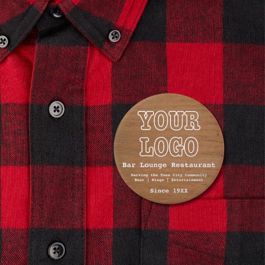 Badge Rond 7,6 Cm Rustic Ajouter Logo Bar Lounge Restaurant Marketin