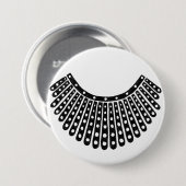 Badge Rond 7,6 Cm Ruth Bader Ginsburg Collier RBG célèbre (Devant & derrière)