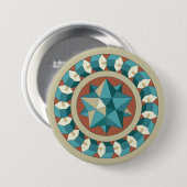 Badge Rond 7,6 Cm Sacred Geometry (Devant & derrière)