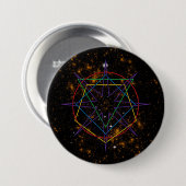 Badge Rond 7,6 Cm Sacred Geometry Sigil (Devant & derrière)