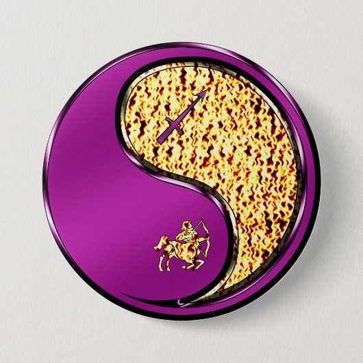 Badge Rond 7,6 Cm Sagittaire (Devant)