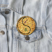 Badge Rond 7,6 Cm Sagittaire & Chèvre de Feu (En situation)