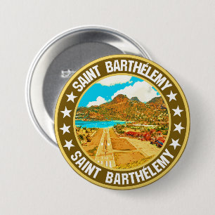 Badge Rond 7,6 Cm Saint Barthélemy