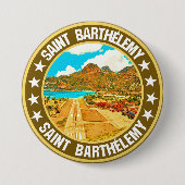Badge Rond 7,6 Cm Saint Barthélemy (Devant)