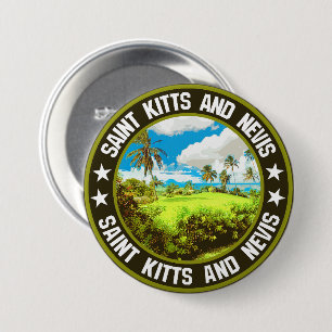 Badge Rond 7,6 Cm Saint-Kitts-et-Nevis