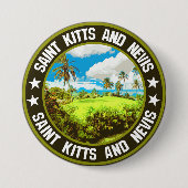 Badge Rond 7,6 Cm Saint-Kitts-et-Nevis (Devant)