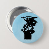 Badge Rond 7,6 Cm Saint Michael et Dragon (Devant & derrière)