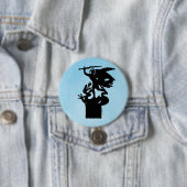 Badge Rond 7,6 Cm Saint Michael et Dragon (En situation)