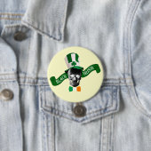 Badge Rond 7,6 Cm Saint Patrick d'Irlande noire (En situation)
