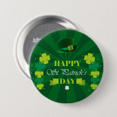 Badge Rond 7,6 Cm Saint Patrick's Day (Devant & derrière)