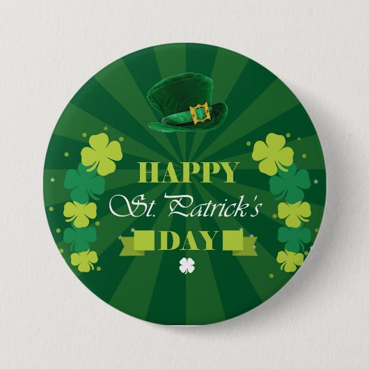 Badge Rond 7,6 Cm Saint Patrick's Day (Devant)