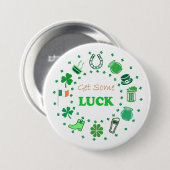 Badge Rond 7,6 Cm Saint Patrick's Day (Devant & derrière)