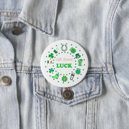 Badge Rond 7,6 Cm Saint Patrick's Day (En situation)