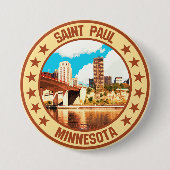 Badge Rond 7,6 Cm Saint Paul (Devant)