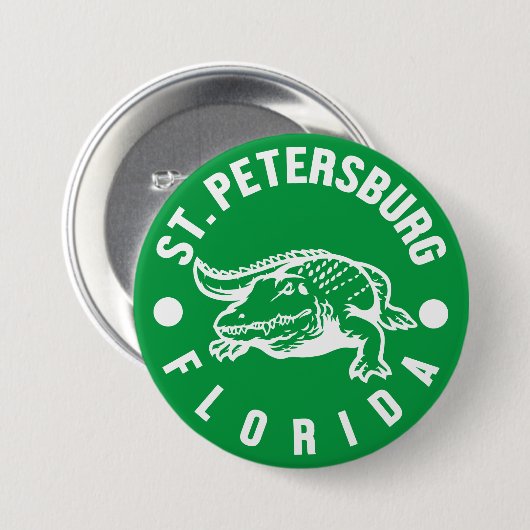 Badge Rond 7,6 Cm Saint-Pétersbourg, Floride (Devant & derrière)