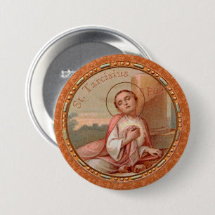Badge Rond 7,6 Cm Saint Tarcisius de Rome Médaillon (BF 004)