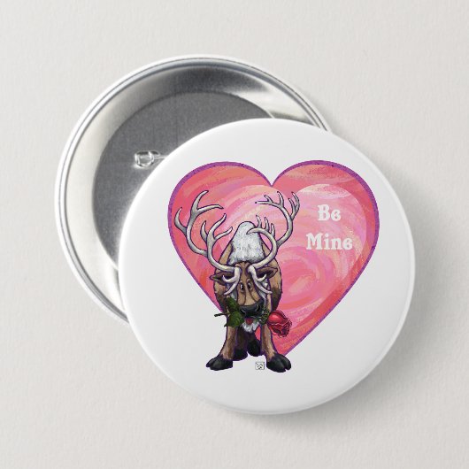 Badge Rond 7,6 Cm Saint Valentin (Devant & derrière)