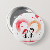 Badge Rond 7,6 Cm Saint-Valentin 2025 (Devant & derrière)