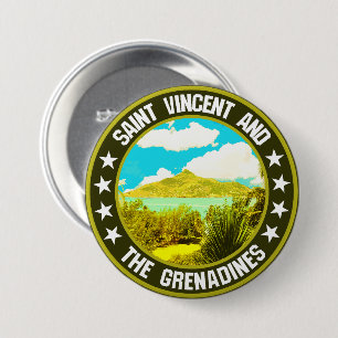 Badge Rond 7,6 Cm Saint-Vincent-et-les Grenadines