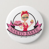 Badge Rond 7,6 Cm Saisi par Love Baker Button (Devant)