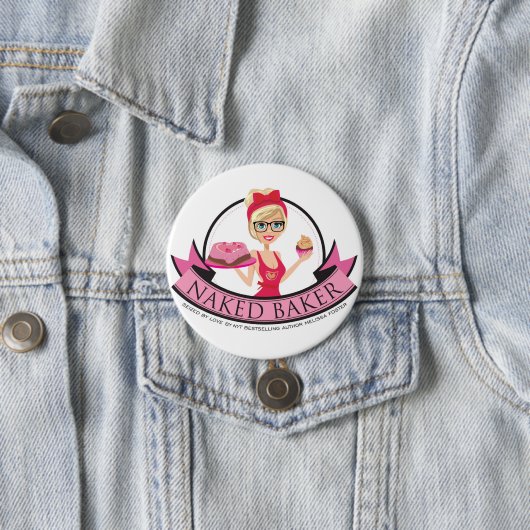 Badge Rond 7,6 Cm Saisi par Love Baker Button (En situation)