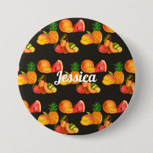 Badge Rond 7,6 Cm Salade colorée de fruits d'été