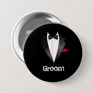 Badge Rond 7,6 Cm Salle avec chemise Tuxedo