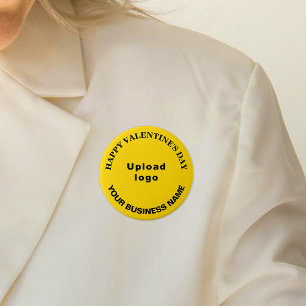 Badge Rond 7,6 Cm Salutation de Saint-Valentin d'affaires sur le bou