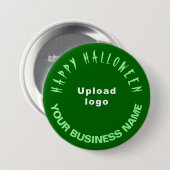 Badge Rond 7,6 Cm Salutation d'Halloween d'affaires sur forme ronde (Devant & derrière)