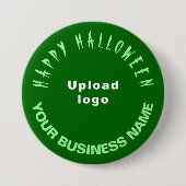 Badge Rond 7,6 Cm Salutation d'Halloween d'affaires sur forme ronde (Devant)
