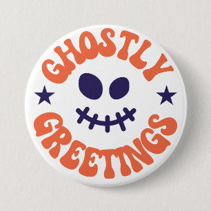 Badge Rond 7,6 Cm salutations fantômes, halloween