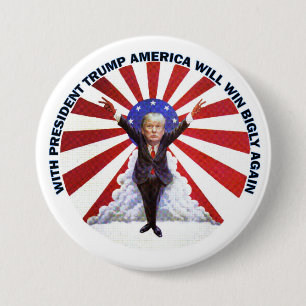 Badge Rond 7,6 Cm Salute d'investiture de Trump