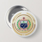 Badge Rond 7,6 Cm Samoa Armoiries (Devant & derrière)