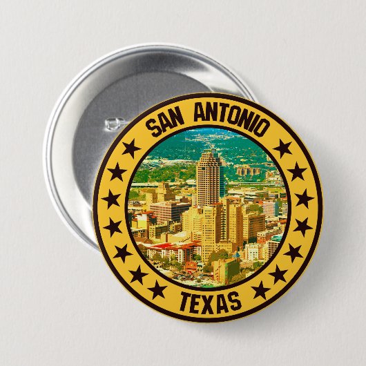 Badge Rond 7,6 Cm San Antonio (Devant & derrière)