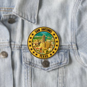 Badge Rond 7,6 Cm San Antonio (En situation)