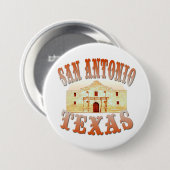 Badge Rond 7,6 Cm San Antonio le Texas (Devant & derrière)